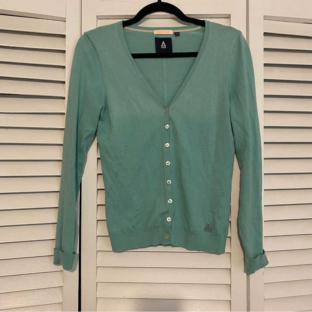 Gaastra See the Sea XS Teal Blue Cardigan Sweater